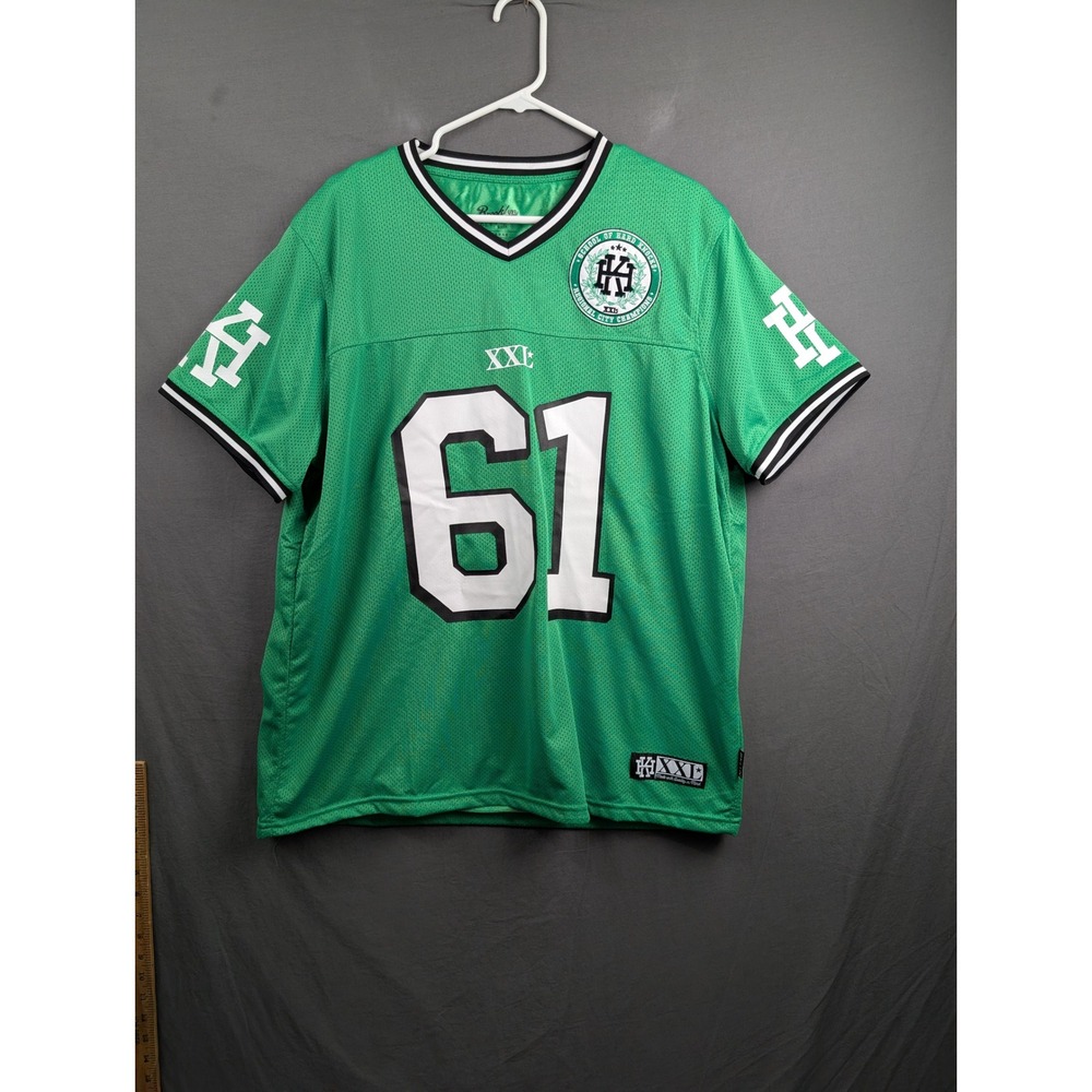 Brooklyn Cloth Hard Knocks 61 Green Mesh Football‎ Jersey XL